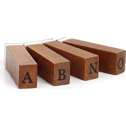 70pcs Multi-purpose Alphabet Letter Number Wood Rubber Stamps Set Wooden Box UY8