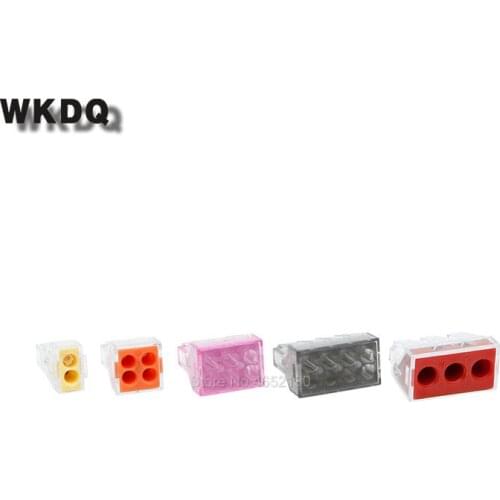 773 102/104/106/108 Quick Wire Connector 2/4/6/8 Pins Plug Electrical Connectors 2.5 mm² Cable Terminal Block Junction Box 10Pcs