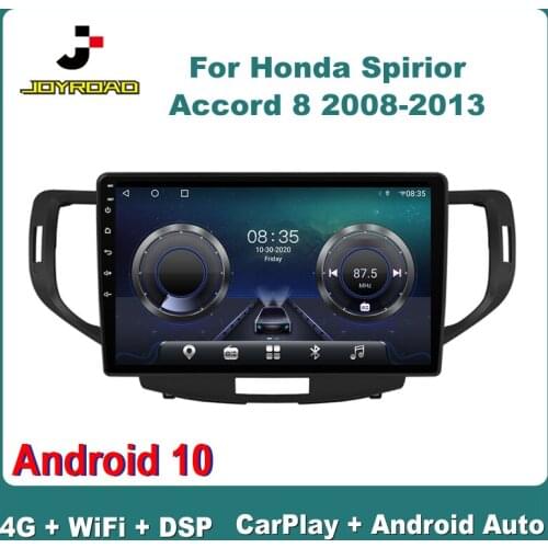 9" For Honda Spirior Accord 8 2008-2013 Android 10 Carplay Auto 4G Sim WiFi DSP RDS Car Radio Multimedia Video Player GPS 2Din