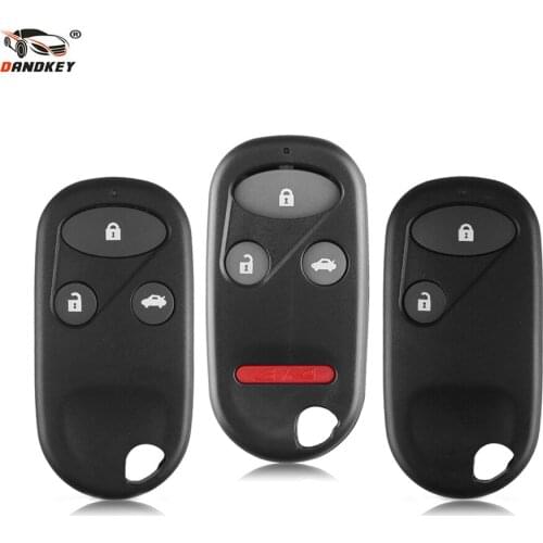Dandkey For Honda Civic CRV S2000 Civic Accord Jazz Odyssey Keyless Case 2 3 3+1 Buttons Car Remote Key With Battery Holder