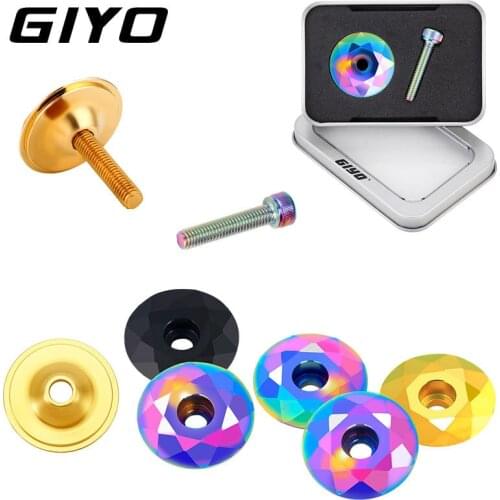 GIYO Mountain Bike Stem Cover with Screw 15.85g Iamok Aluminium Alloy Headset Covers Ultra Light Road Bicycle Parts