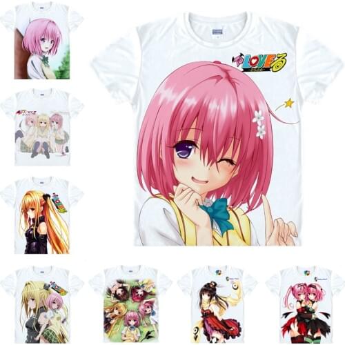 Coolprint Japanese Anime Shirt To Love-Ru T-Shirts Multi-style Golden Darkness Yami Momo Velia Deviluke Cosplay Costume Kawaii