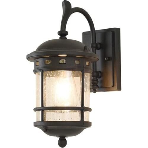 European style Acorn Waterproof outdoor wall light for villa patio garage barn Rectangular column wall lamps Restaurant decor