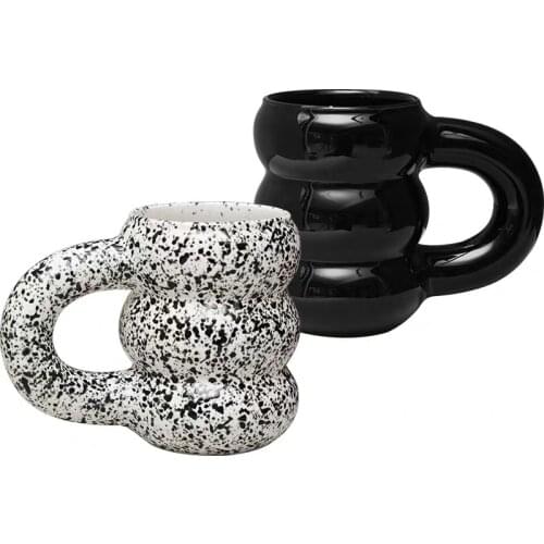 Ceramic Mug Water Cup Nordic Original Mugs Milk Coffee Cup Porcelain Instagram Tire Thermal Mug Thick Handle Friends Gift Ideas