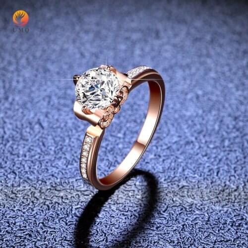 UMQ 925 Silver Excellent Cut 1 ct D Color Pass Diamond Test Moissanite Slim Finger Ring New Arrival 6.5mm Moissanite Rings