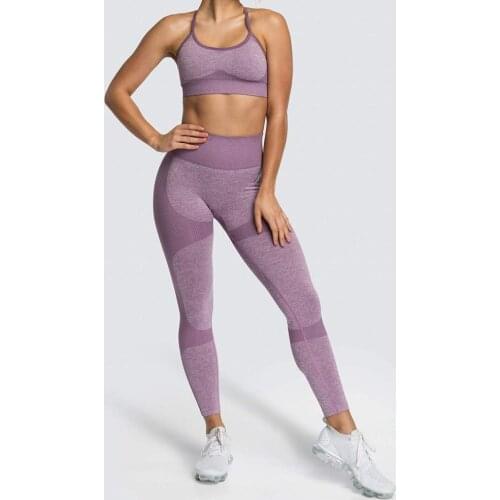 Yoga Sets Seamless Leggings Set Sportswear Sport Suit Yoga Pant Sports Bras Active Wear Women 2 Piece Set Women Workout Clothes