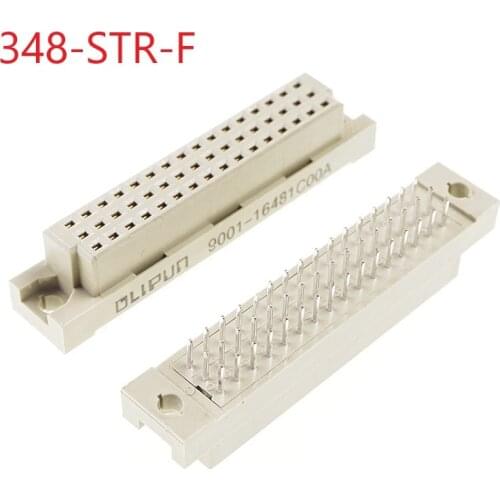 5pcs DIN 41612 Connector 3 Rows 48 Pin Din Female Sockets Receptacle Vertical Through Hole PCB 3x16 48 Pin Pitch 2.54mm
