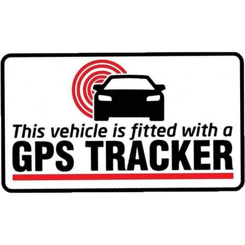 Creativity Car Sticker GPS Tracker Fitted Warning Trunk Bumper Waterproof Vehicle Decal Vinyl Car Wrap
