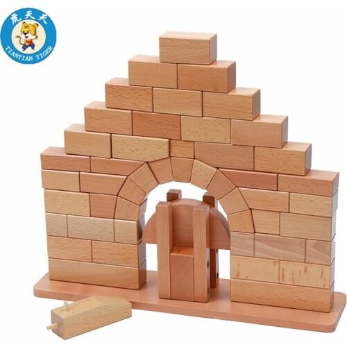 Montessori Material Sensory Toys Baby Early Education Building Blocks Preschool Teaching Aids Roman Bridge