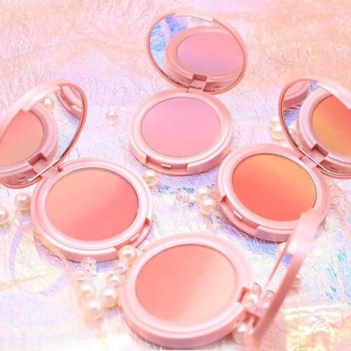 Face Blush Palette Makeup Natural Mineral Powder Blusher Cheek Face 3D Contour Brighten Easy to Wear Texture Blush