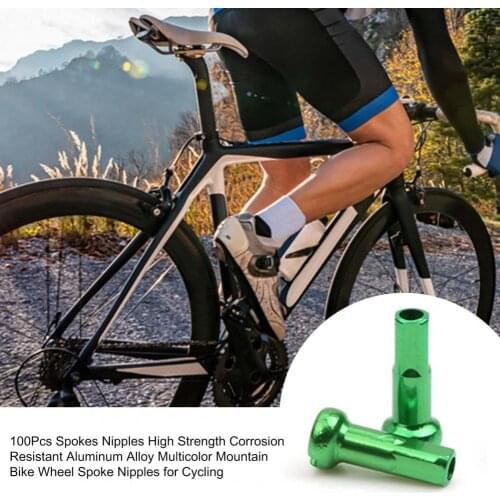 Portable 100Pcs High Quality Multicolor Mountain Bike Wheel Spoke Nipples Bike Spokes Nipples High Performance