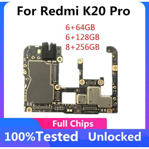 Unlocked For Redmi K20 Pro Motherboard With Android Original For Xiaomi Redmi K20 Pro Logic Board Full Working MB 64/128/256GB