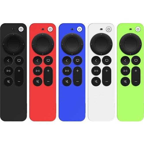 Remote Silicone Case For Apple-TV 4K Apple-TV 2021 Siri Remote 2nd Gen Non-Slip Durable Controller Protective Cover