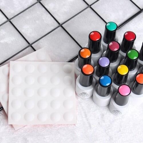 1 pc Professional Silica Gel Nail Gel Polish Color Card For Nail Glue 25 Grids Nail Art Tools Practice Display