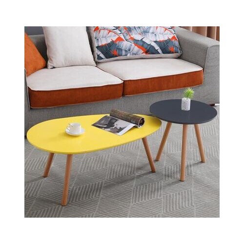 Nordic lacquer tea table small table creative personality elliptic tea table simple modern small family coffee table tea a few