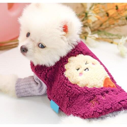 Warm Cute Pet Clothes Warm Fleece Sweater Pet Coat For Small Dogs French Bulldog Puppy Dog Clothing Chihuahua Clothing