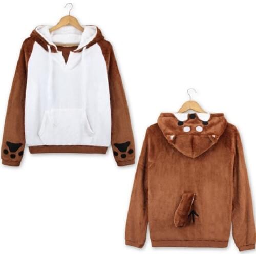 Shiba Inu Lovely Muco Hoodies Husky Totoro Cosplay Hoodie fleece Pullover men women Japanese Kawaii Shiba Hooded Sweatshirt