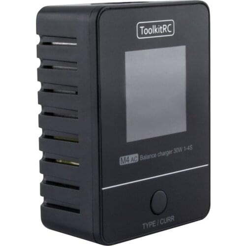 ToolkitRC M4AC 30W LiPO LiFE AC Charger 1-4S XT30/ XT60 Interface for RC Model FPV Racing Freestyle Drone Batteries