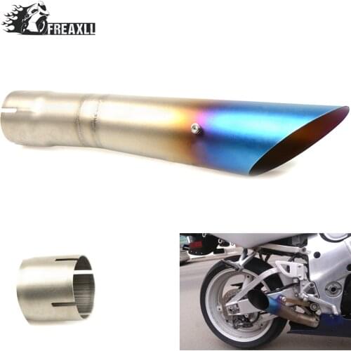 35MM-51MM Universal Motorcycle Exhaust Pipe Escape Scooter Muffler With DB Killer For Kawasaki Ninja 600 ZX-6R Z 300 ABS
