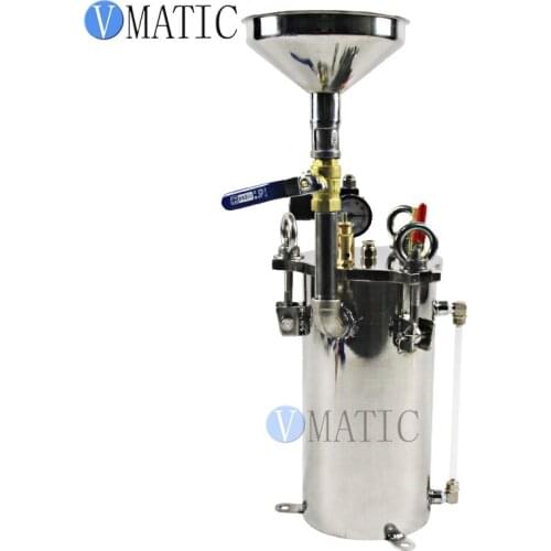 Stainless Steel Liquid Glue Air Compressor Pressure Pneumatic Fittings Gauge Controller Glue Dispensing Tank With Liquid Level