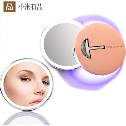 Youpin Jordan Judy LED Makeup Mirror Type-c With Light Fill Light Makeup Mirror Portable Folding Handheld Portable Mini Mirror