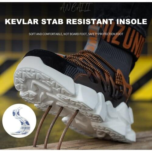 R-Win Sock Safety Shoes Men Women Steel Toe Cap Non-slip Work Shoes Breathable Protective Safety Shoes