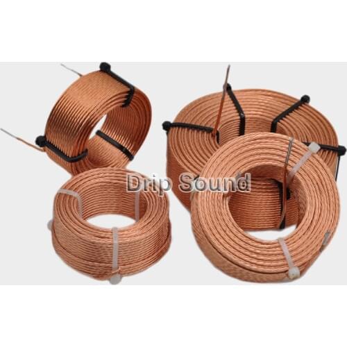 1pcs 0.03mH-0.7mH 0.35mmx7 Multi Strand Wire Speaker Crossover Audio Amplifier Inductor Oxygen-Free Copper Wire Coil #Copper