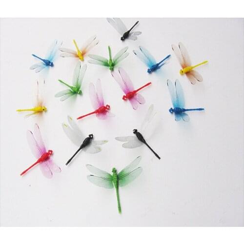 10pcs / set 3D dragonfly wall sticker for wedding window floral decoration home decoration 3D magnet fridge stickers