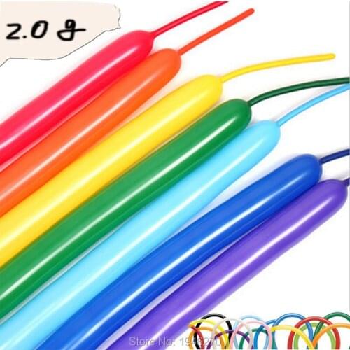 2g 260 Top quality Magic Balloon for free creation Knitted toys clown Long latex balloons Wedding Birthday Xmas Decor 1000pcs