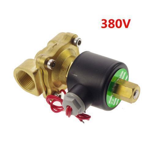 AC380V Water Air Oil NO Solenoid Valve 3/4" inch BSPP Flow 20mm x 1
