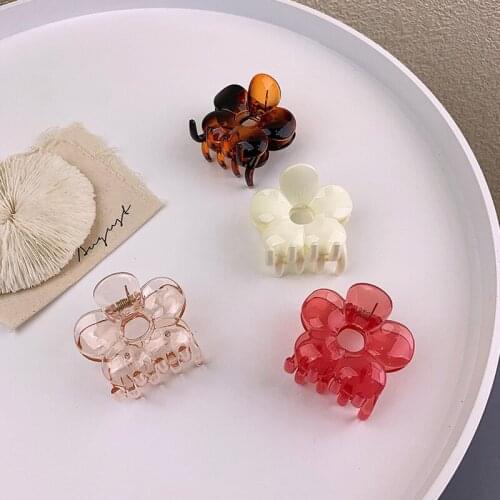 Hair Accessories Hair Claw Frosted Hair Clip Flower Hairpins Spring Candy Plastic Hairgrips Cute Headwear Barrettes Hair Claws