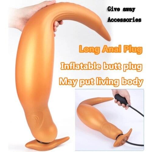 Huge Inflatable Butt Plug BDSM Vagina Anus Expansion ButtPlug Long Anal Plug Erotic Adult Games Anal Sex Toys For Men Women Gay