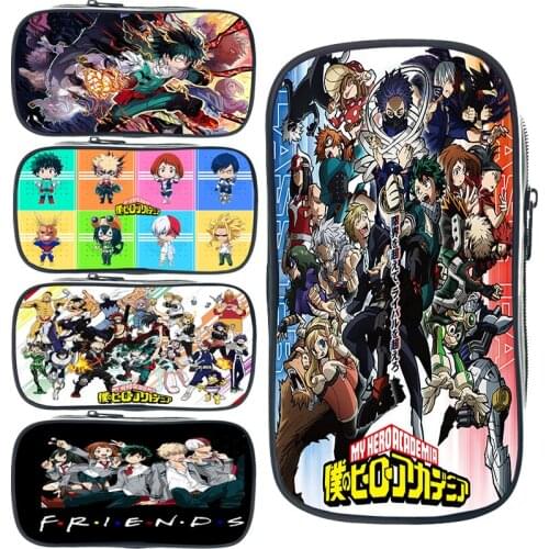 Boku no Hero Academia Pencil Case Children Pencil Holder Girls Makeup Bag My Hero Academia Pen Cases Bags Kids Stationery Bag
