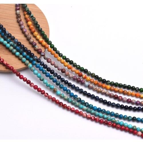 4mm 95-100pcs/strand Natural Imperial Stone Beads Small Loose Beads Diy Jewelry Making