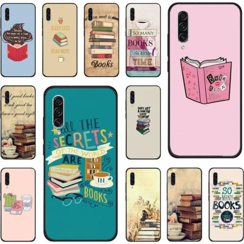 Books Pile Library Reading Phone Case For Samsung galaxy S note 7 8 9 10 20 fe edge A 6 10 20 30 50 51 70 lite plus cover