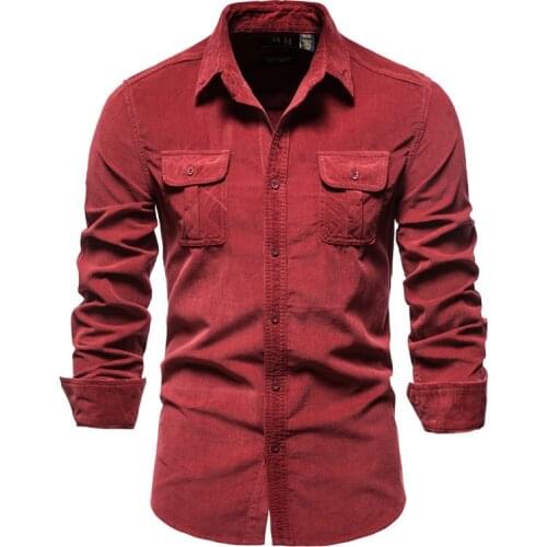 GHJQL Mens Corduroy Shirts