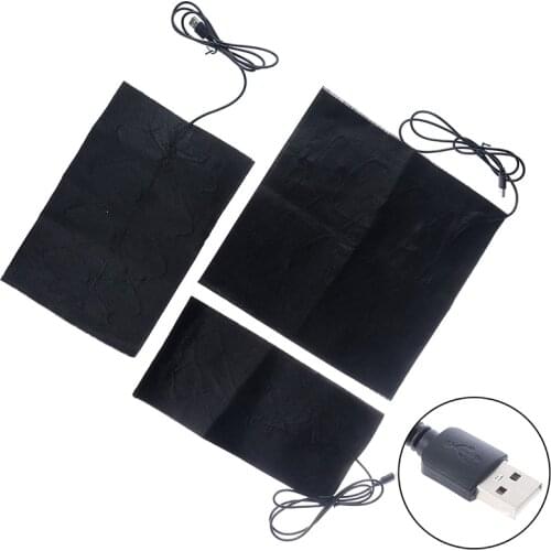USB 5V Carbon Fiber Heating Pad Hand Warmer USB Heating Film Electric Winter Infrared Fever Heat Mat 1/2/4PCS