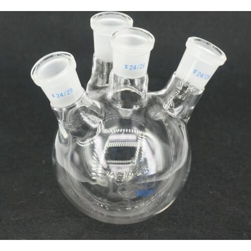 500ml Laboratory Borosilicate Glass 24/29 Joint Glass Flask round bottom with four necks