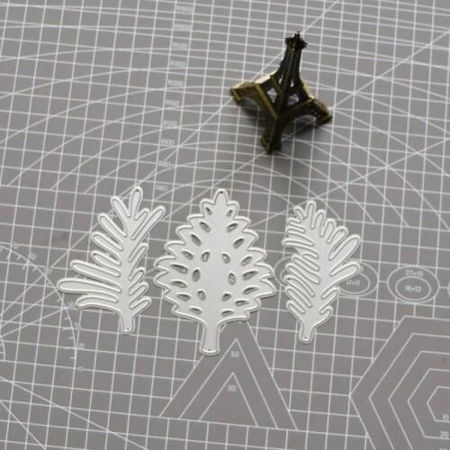 3PCS/lot Tree Leaves Metal Cutting Dies Stencil Template Die Cut Scrapbooking Embossing Art Decoration Craft Knife Mold