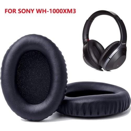 Sony 1000XM3 Protein leather and Memory foam Ear Pads for Sony WH-1000X M3 WH-1000XM3 Wireless Bluetooth Headphones