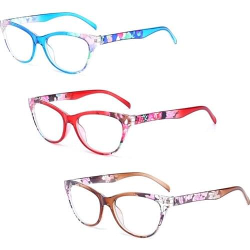 Cat Eye Women Reading Glasses Mens Resin Anti Fatigue Reading-glasses Brand Womens Glasses Transparent Spectacles