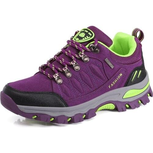 Couple Outdoor Sports Shoes Non-slip Wear-resistant Hiking Shoes Comfortable and Soft Hiking Shoes Lace-up Casual Shoes Mujer