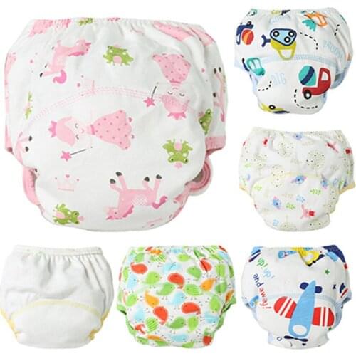 6-Layer Waterproof and Breathable Baby Diapers Baby Infant Reusable Washable Underpant Traning Pant Cotton Diapers Trousers
