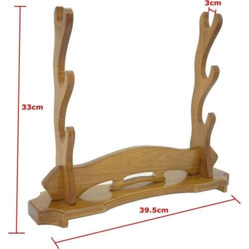Assembly Base Japanese Samurai Sword Katana Wakizashi Tanto Wood Rest Holder Stand Shelf Display (Chinese Means House Treasure)