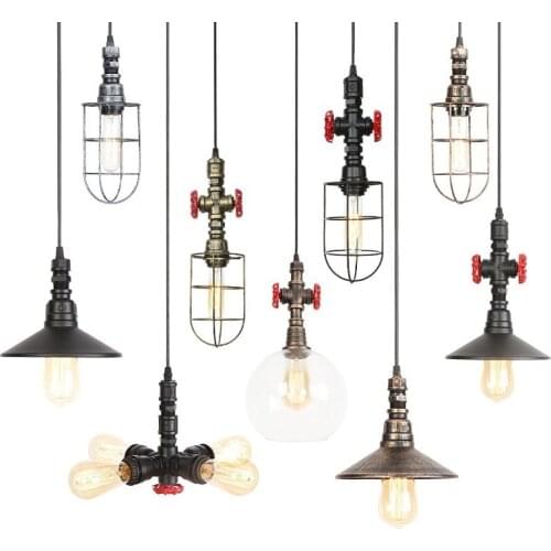 Conduit droplight personality contracted sitting room clothing store aisle bar industrial art nostalgic retro droplight