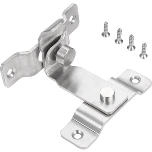 1Pc 90 Degree Right Angle Door Latch Hasp Bending Latch Buckles Sliding Lock Barrel Bolt for Furniture Room Door Cabinet Windows