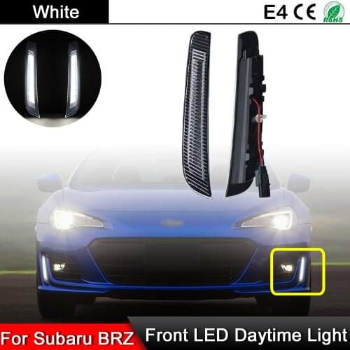 LED DRL Daytime Running Lights Lamps For 2017 2018 Subaru BRZ Clear Lens White