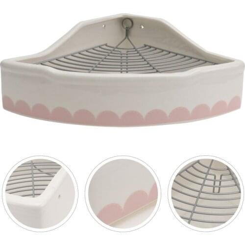 1pc Small Pet Bed Pan Potty Ceramic Pet Toilet Rabbit Cage Box Bathroom