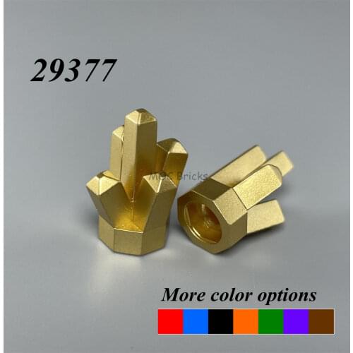 10pcs\lot MOC Bricks Clorful Rock 1x1 Crystal 5 Point fit with 52 Educational Building Blocks figures DIY Toy for kids Xmas Gift