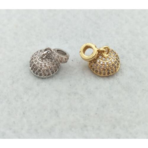 10 Pcs Micro CZ zircon Charm Pendant Handcrafted pave crystal Pendant women Jewelry Finding DIY necklace making PD805